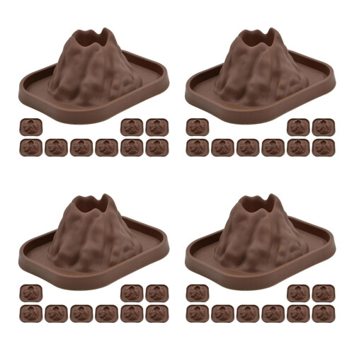 40Pièces Volcans Miniatures Marron Clair Kit Expérimental Éducatif
