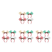 16Pcs Assorted Glitter Headbands for New Year Party Lightweight Design