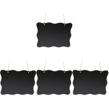 4Pcs Wood Hanging Chalkboard Double Sided Memo Board