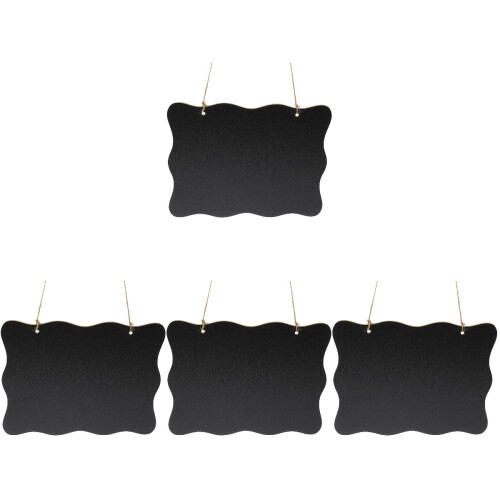 4Pcs Wood Hanging Chalkboard Double Sided Memo Board