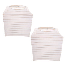 2Pcs White Pendant Lampshade Bamboo Frame Foldable Cloth Light