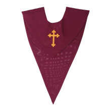Brown Satin V Neck Reversible Choir Stole Unisex Adult Use