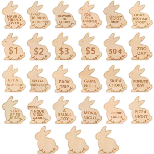 Jetons de Pâques en bois (lot de 27) 1