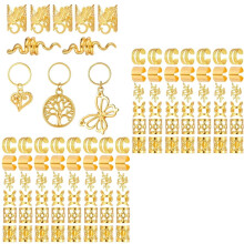 Gold Metal Hair Decorations for Braids and Dreadlocks 100