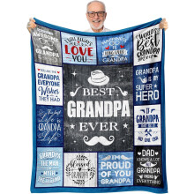 Throw Blanket for Grandpas Birthday Father's Day Christmas