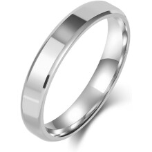 Anillo de boda de acero inoxidable para hombre y mujer, de 4 mm a 10 mm.