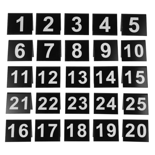 25Pièces Numéros De Table Acryliques Design Stable V