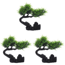 3Pcs Stable Base Pine Tree Sushi Plate Ornament Multi-Color Fake Plant