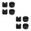 8Pcs Rubber Jack Stand Pads Universal Slotted Protection Black 1