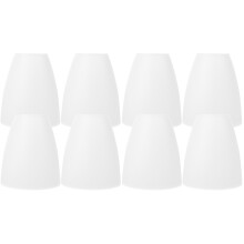 8Pcs Lightweight Plastic Lamp Shades White Desk and Table Lamp Covers