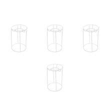 4Pcs White Metal Lamp Shade Holder Frame for DIY Light Covers