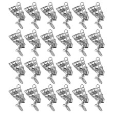 30Pcs Vintage Alloy Egyptian Queen Pendant Charm for DIY Jewelry