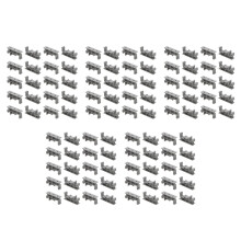 100Pcs Durable Plastic Din Rail Mounting Brackets Grey for Daily Use