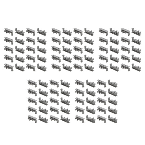 100Pcs Durable Plastic Din Rail Mounting Brackets Grey for Daily Use