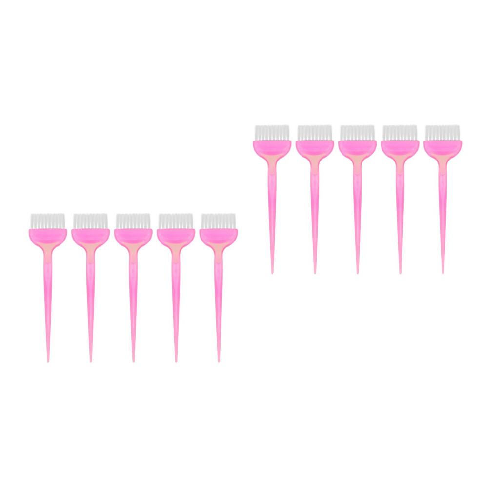 Villcase Pink 10Pcs Hair Dye Brush Set For Diy Hair Tinting & Salon Use