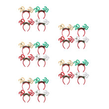 20Pcs Colorful New Year Party Headbands Lightweight Glitter Hair Hoops