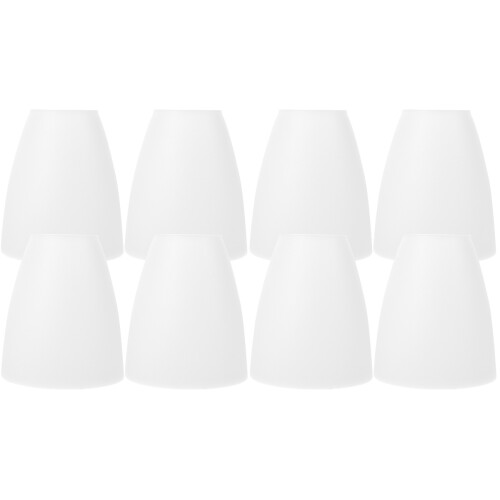 8Pcs White Plastic Lampshades for Table Lamps Replacement Light Covers