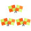 6Pcs Lightweight Competition Referee Flags Vibrant Football Flags 1