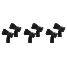 6Pcs Black Adjustable Mic Stand Clip Durable Metal Screw Clamp Holder