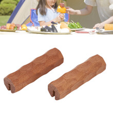 2er-Set Ersatzgriff aus Sapele-Holz für Grillpfanne
