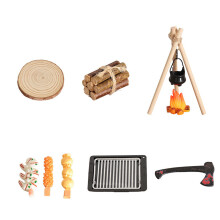 Miniature Camping Scene Furniture Set 1/12 Scale Doll House-C