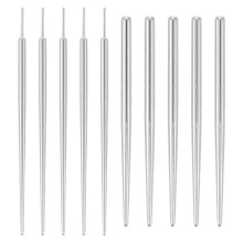 10Pièces Pins De Stretching Pour Piercing Acier Inoxydable 16G Argent