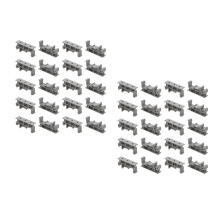 40Pcs Grey Plastic Din Rail Fasten Clips for Secure Mounting