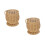 2Pcs Handwoven Imitation Rattan Storage Baskets Khaki for Kitchen Use 1