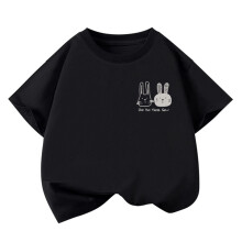 Bright Kids Casual T-Shirt Soft Comfortable Daily-Black 90cm