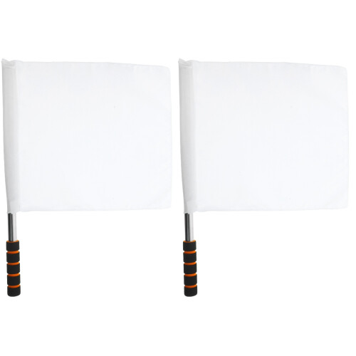 2Pcs Versatile White Flags for Sports and
