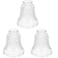 3Pcs Glass Lamp Shades for Pendant Ceiling Light Transparent