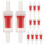 12Pcs ABS Aquarium Check Valve Durable One Way Non Return Valve Red 1