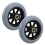 1Pair Grey Rubber Wheel Replacement for Walkers Metal Front Caster Set 1