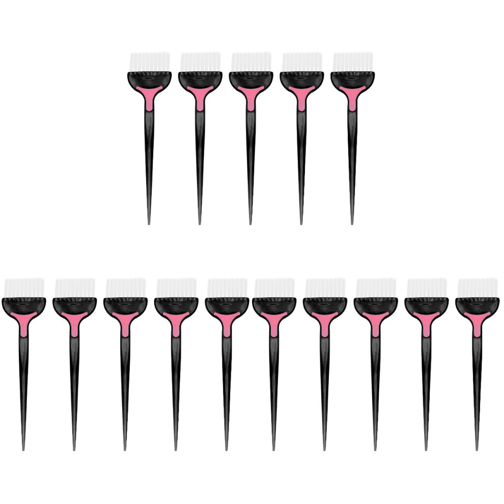Happyyami Black 15Pcs Hair Dye Brush Durable Salon And Home Hair Tint Applicator