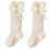 Childrens Calf Socks Elegant Style Lace Edge Multiple-Beige S 1
