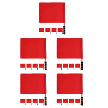 25Pcs Red Handheld Referee Flags Durable Stainless Steel for Football