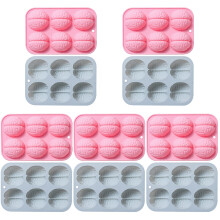 10St Breinvormige Siliconen Chocolade En Fondant Mallen Multi