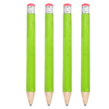 4Pcs Giant Wooden Pencil Props Green Big Pencils for Party Favors