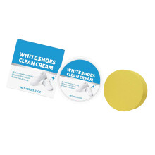 White Shoe Cleansing Cream with Soft Sponge For Sneakers