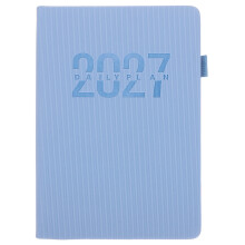 Sky-Blue PU 2027 Daily Work Planner Monthly Calendar Notebook