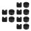 12Pcs Slotted Jack Support Rubber Pads Universal Frame Rail Protector 1