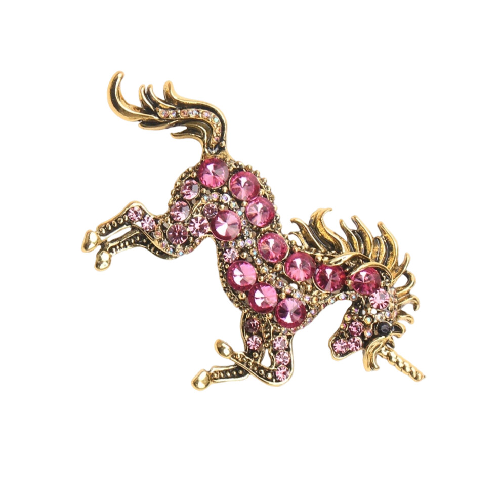 Purple Fashionable Unicorns Brooch Alloy Construction Ideal For