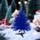 White Flocked Christmas Tree 12 inch Pre-Lit Mini Desktop 5