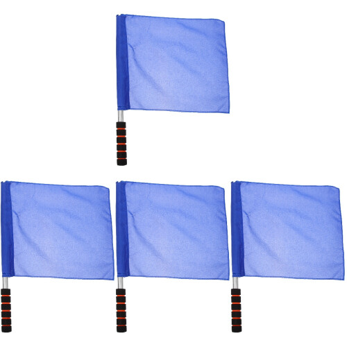 4Pcs Sports Handheld Flags Cotton Referee Flags for Racing