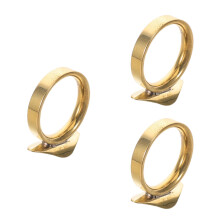 3Pcs Golden Metal Trumpet Slide Pull Rings Durable Finger Valve Grip
