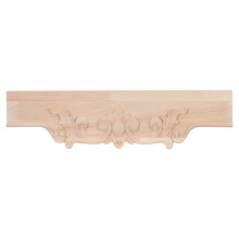 Brown Carved Wooden Appliques European Style Furniture Trim