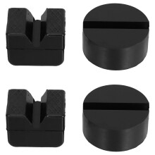4Pcs Universal Black Rubber Jack Pads Slotted Frame Rail Cushions