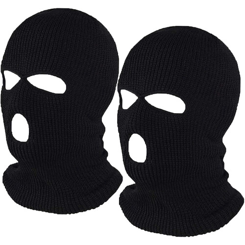 Balaclava de malha com 3 furos – Pacote com 2 unidades 2