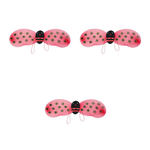 3St Vleugels Lieveheersbeestje Feest Accessoire