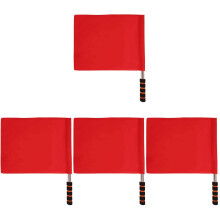 4St Scheidsrechter Handvlaggen Rood Competitie Met Steel